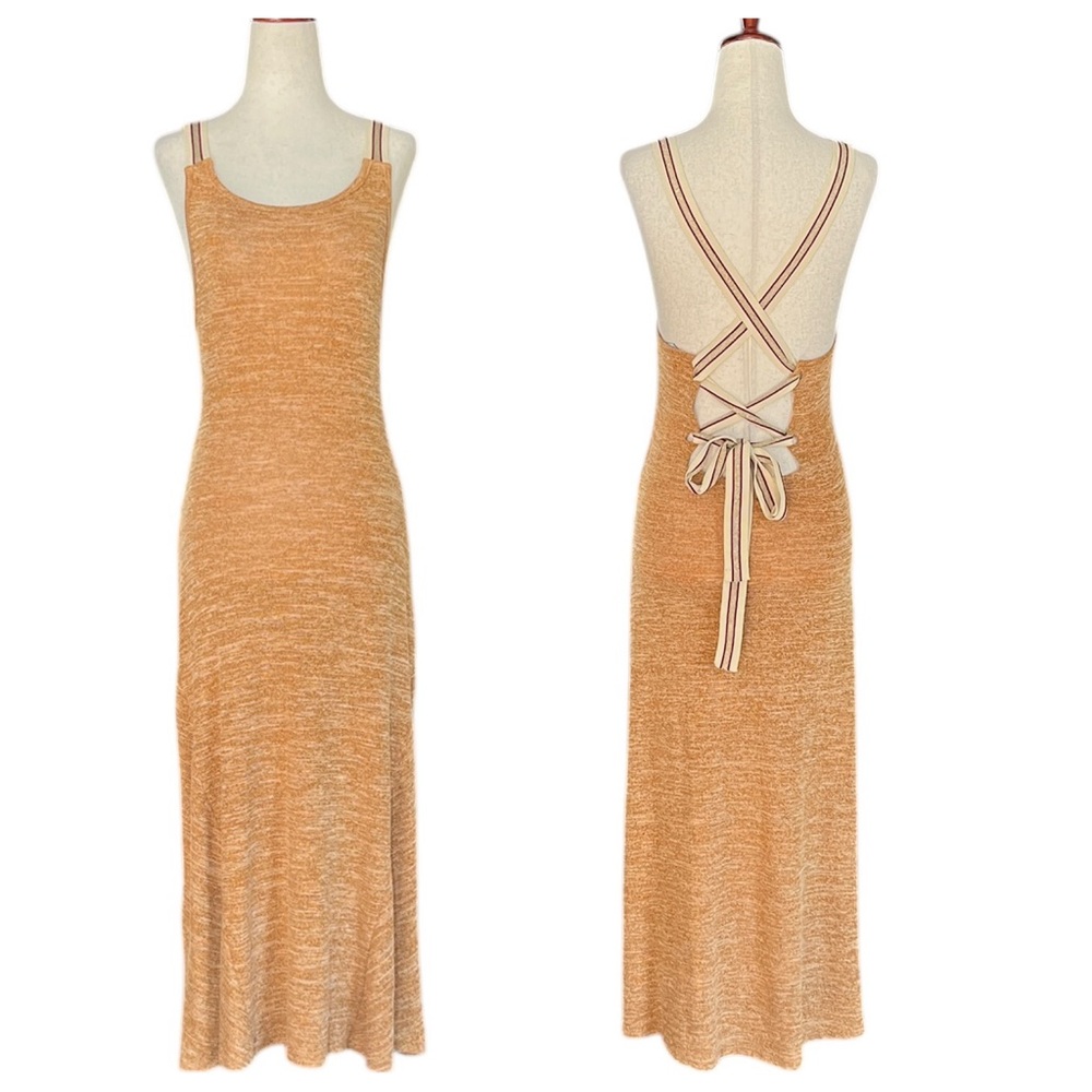 Cider Lace Up Back Midi Sundress